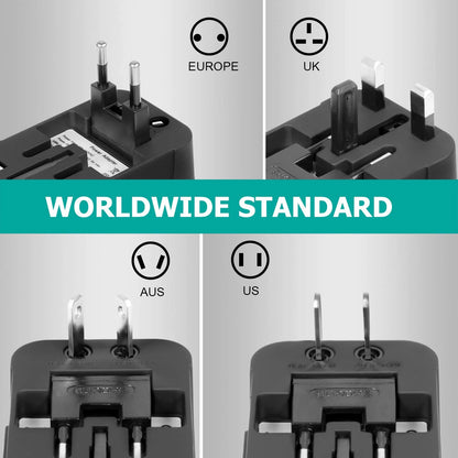 Travel Adapter with Dual USB Port