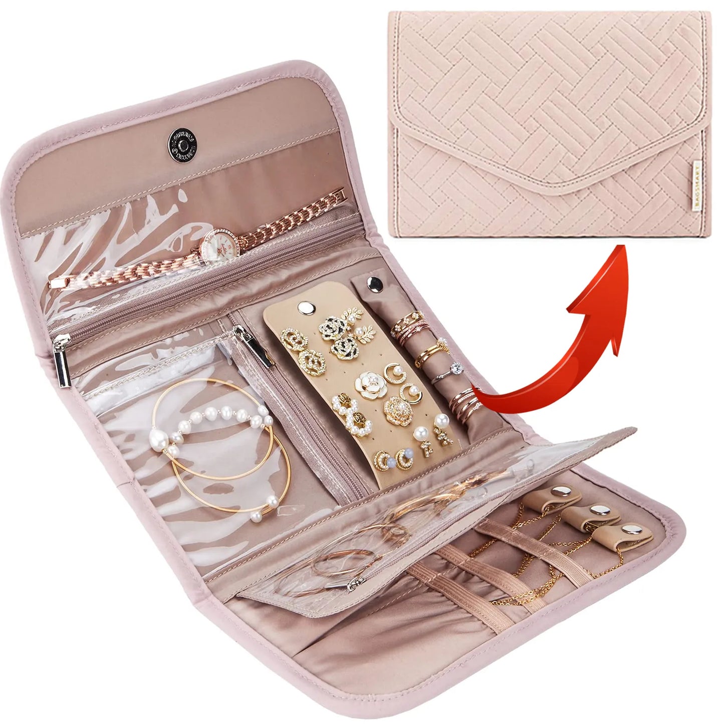 Foldable Travel Jewelry Case