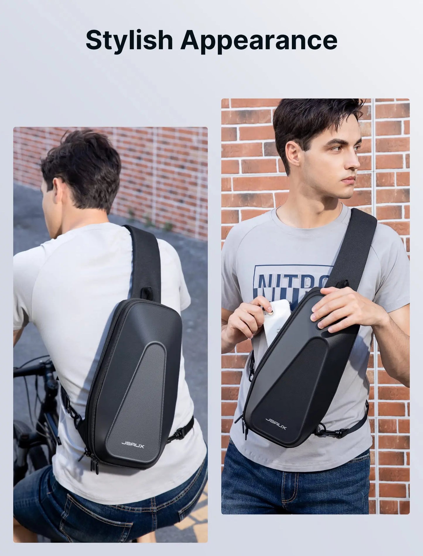 Hard Shell Protective Crossbody Backpack